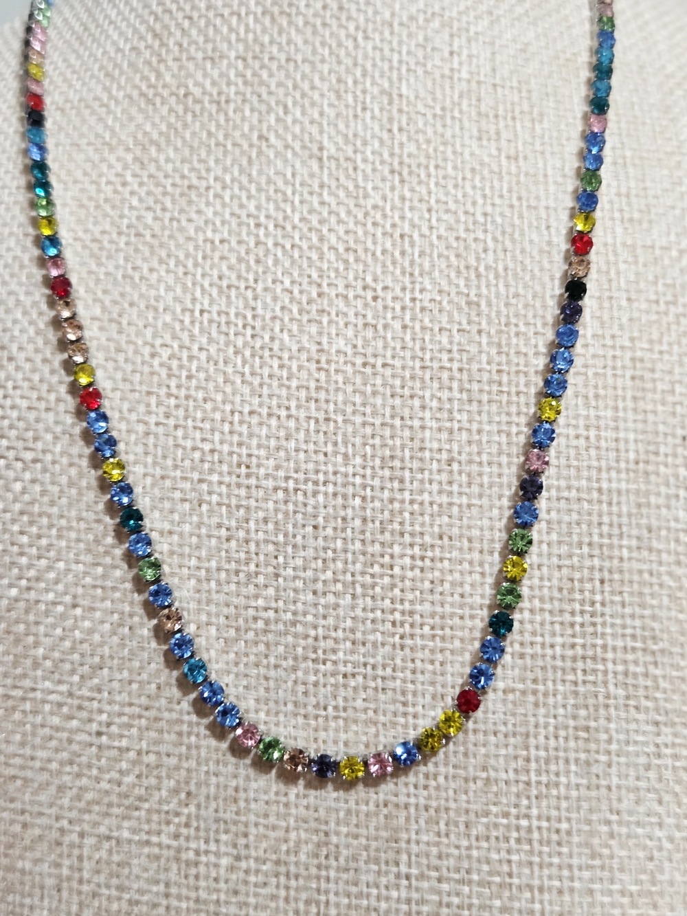 Multicolor Tennis Necklace - Women's Fashion Jewelry